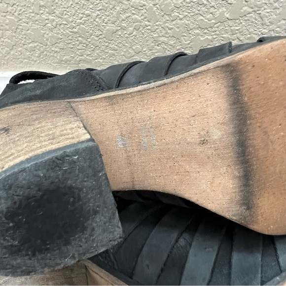 Free People Hybrid Strappy Suede Leather Boots Booties Heels Size 40 US 9-9.5, - Picture 10 of 16